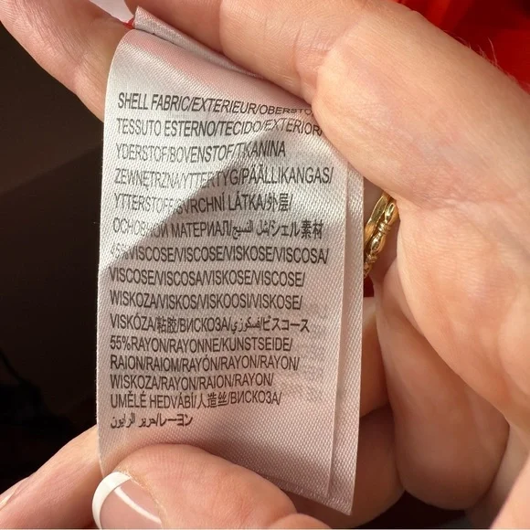 FARM Rio Red One-Shoulder Maxi Cutout Dress Long Sleeve - Small - Picture 13 of 16